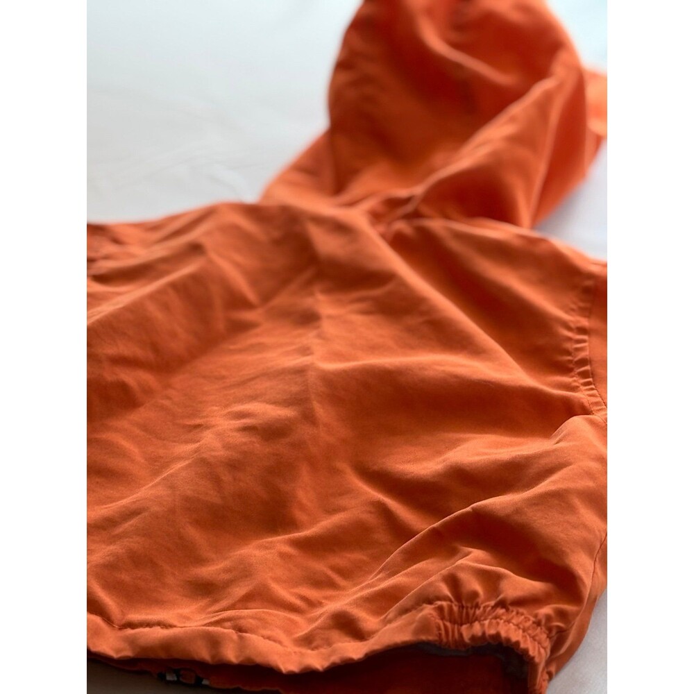 Zip Up, Boy’s Hooded Orange Jacket/Coat (Size 12 Months), Striped Interior - Picture 8 of 11
